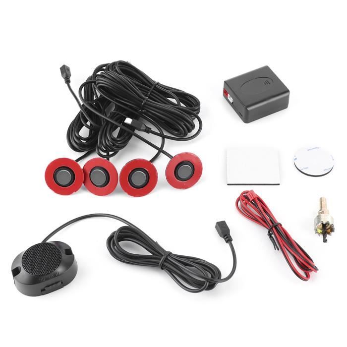 Sonew Radar de secours Capteur Radar de Recul Intégré de Voiture 16,5mm Aide à Recul avec Buzzer Audio Kit Auxiliaire(Gris )