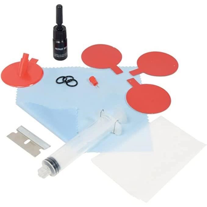 Kit réparation pare brise professionnel - 17 pièces