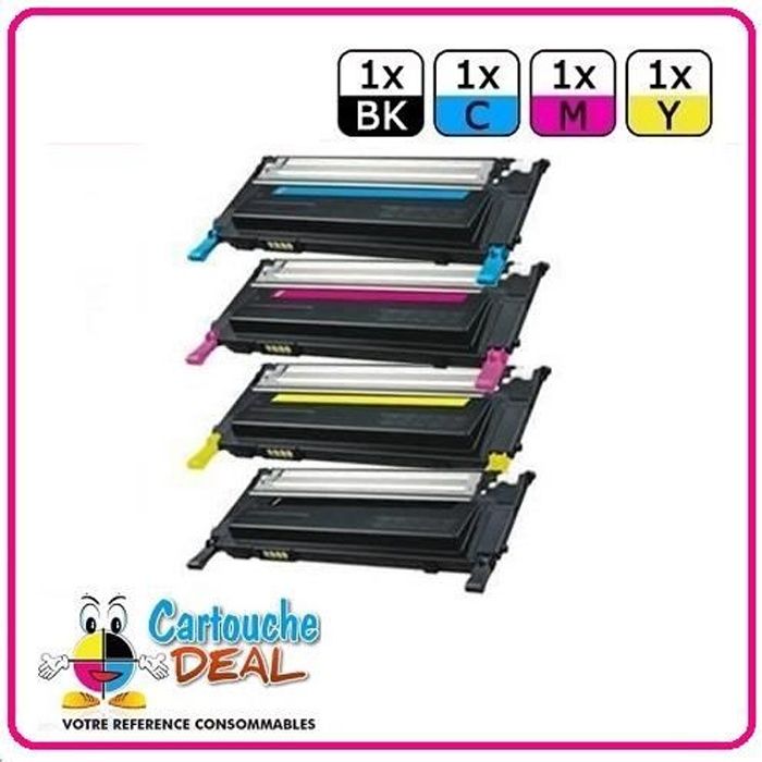 Lot 4 Toners compatible SAMSUNG CLP320 CLP325 4072S 320N 325W CLX 3180 3185 3185FN 3185FW 3185N
