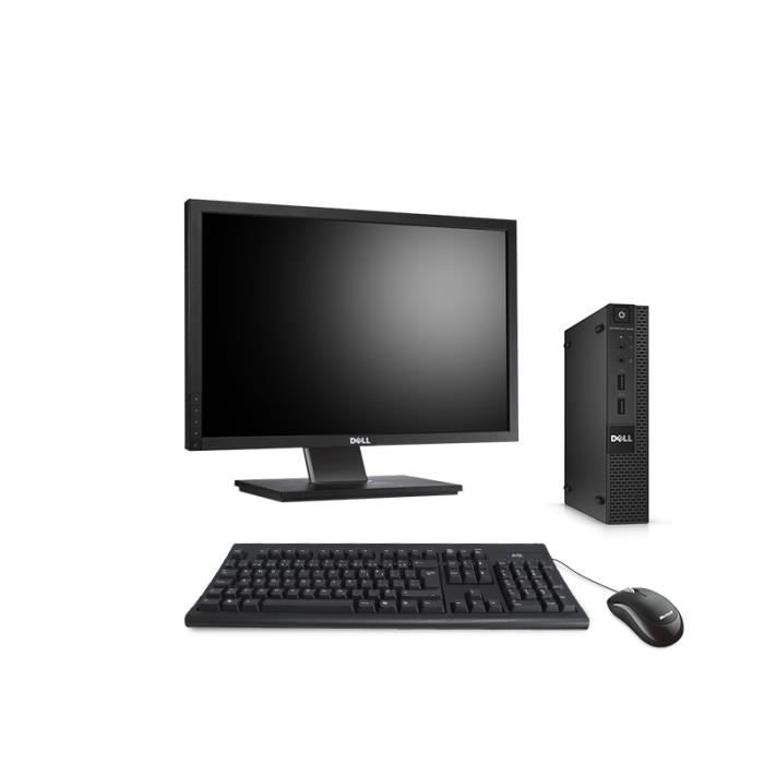 Pack Dell OptiPlex 9020 Micro - 4Go - 120Go SSD + Ecran 22''