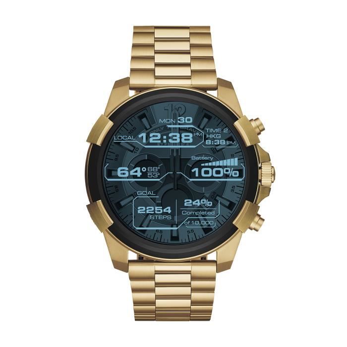 Diesel En pleine Garde écran tactile goldtone en acier inoxydable Smartwatch Dzt2005 FATIG
