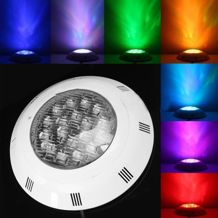 12V 24W IP68 Piscine Fontaine 7 Colors LED Lumière Projecteur Ampoule RGB Télécommande