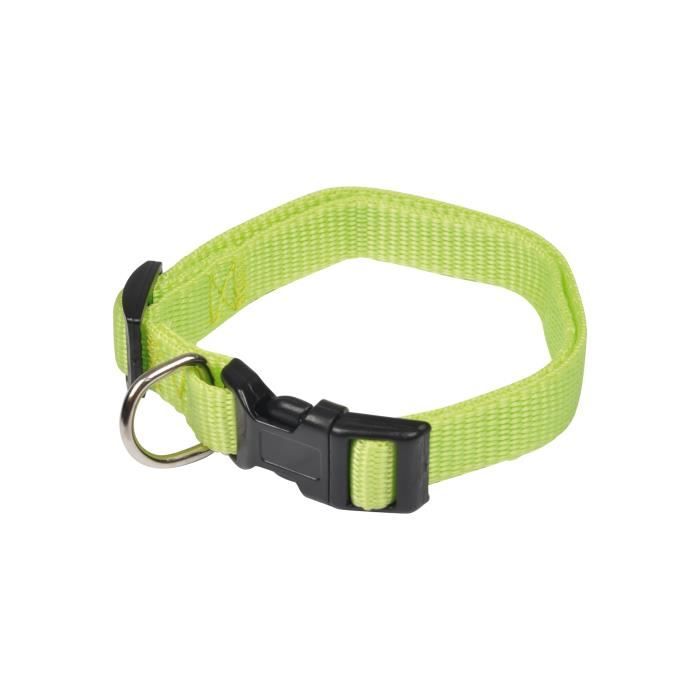 CDaffaires collier reglable en pp de 30 a 45cm*largeur 16mm - vert anis