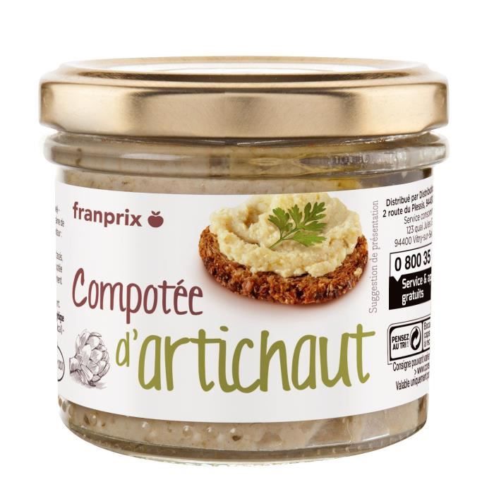 Compotée d'artichauts 100g franprix