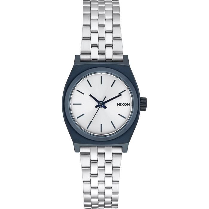 Montre Femme Nixon Small Time Teller Bleu Fonce-Argent