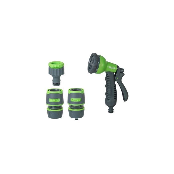 Kit pistolet multi jets + raccord et nez de robinet - PRA/TB.1312 - Ribiland