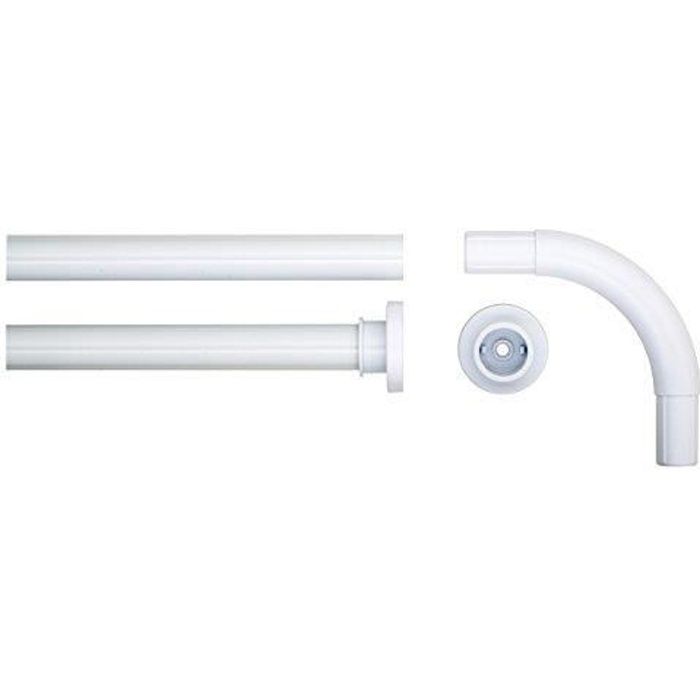 Sealskin 276666210 Tringle d'Angle pour Rideau de Douche, diamètre 28 mm, Aluminium, Blanc, 90 x 90 cm 276666210