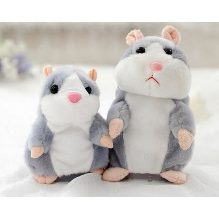 VOLIBEAR @ Parlera Hochera la tête hamster peluche hamster jouets parlants pour les enfants de 15 cm 1 pcs