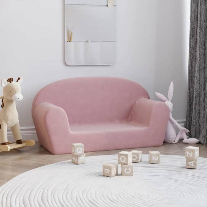 vidaXL Canapé pour Enfants 2 Places Mini-canapé avec Housse Amovible Canapé pour Tout-petits Meuble de Chambre dEnfant 356991