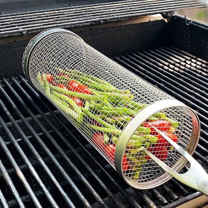 Grille De Rechange Pour Barbecue - 50x30 Cm, Anti-adhésive, En Fer Pour Poisson, Légumes, Viandes - 9