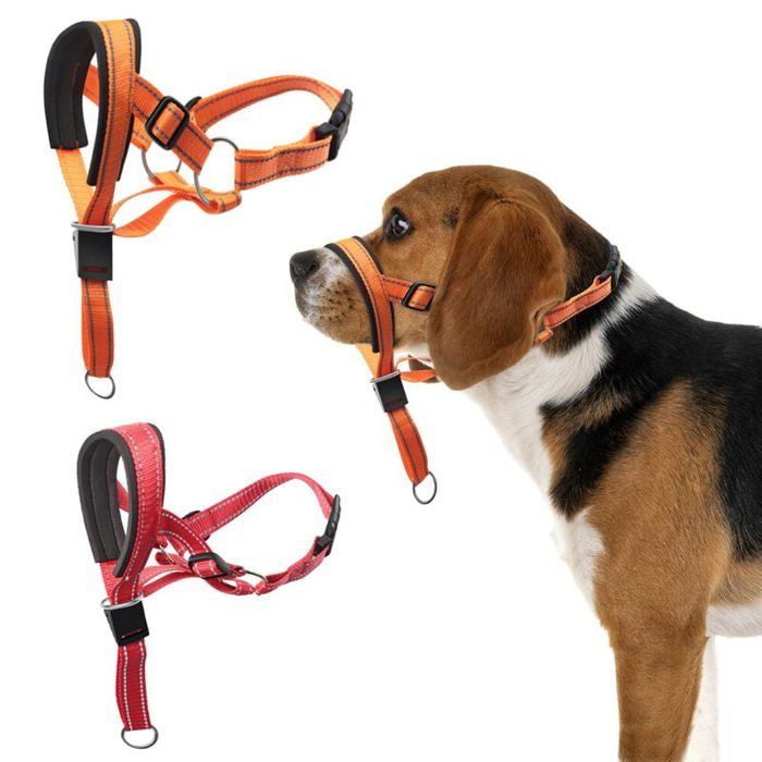 Comparer les prix de Collier de tête pour chien licou sans traction avec rembourrage doux outil dentraînement durable et réfléchissant pour chiens