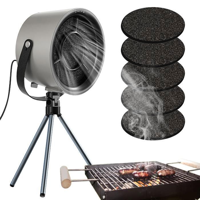 YZMRBDQC Hotte de Cuisine Portable avec Ventilateur Support et 5 Filtres Extraction Efficace Design Compact pour Petites