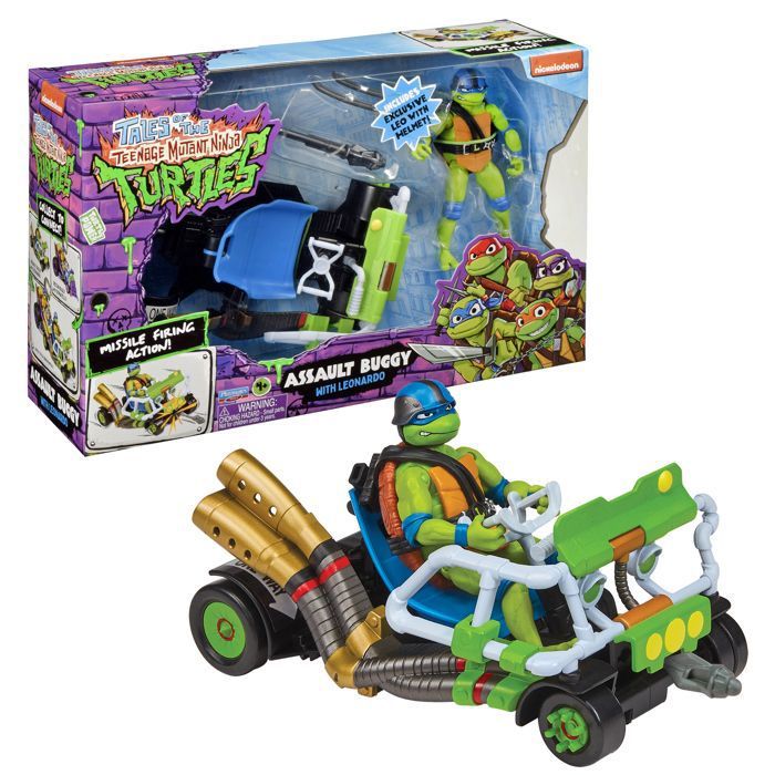 Tortues Ninja Buggy Véhicule Deluxe Avec figurine 12 cm Modèle Leonardo Pour les enfants dès 4 ans T02002