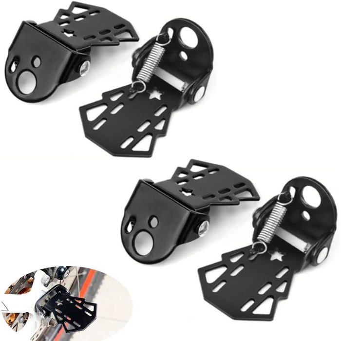 Pédales De Vélo Plates Aluminium – Dégagement Rapide – Noires – Lot De Deux