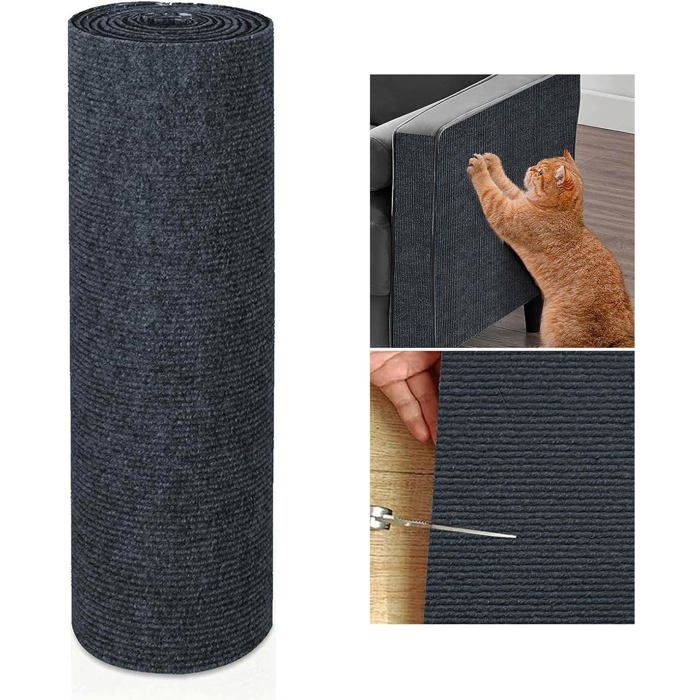Meilleurs prix pour Griffoir Mural Pour Chat Tapis Grattoir Autocollant 200X40 Cm Remplacement Facile Pour Arbres À Chat Meubles Poteaux Et Ca