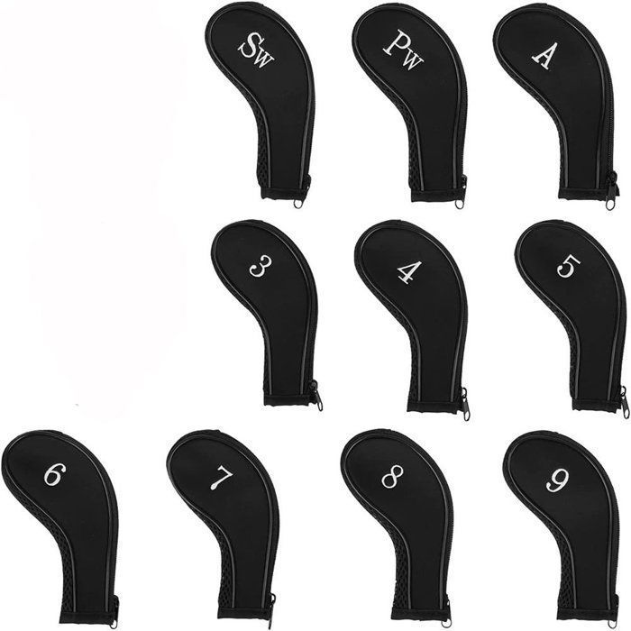 Set 8 Têtes De Fers TearDrop Premium Homme – Noir Et Or (5-PW, AW, SW)