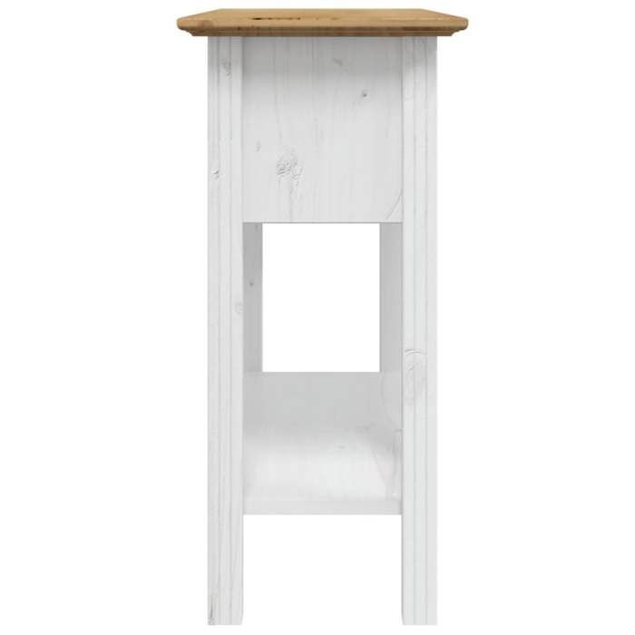 Brun Table console - CLARENCE - Meuble couloir - BODO marron 91x35x74 cm - bois de pin massif CC522