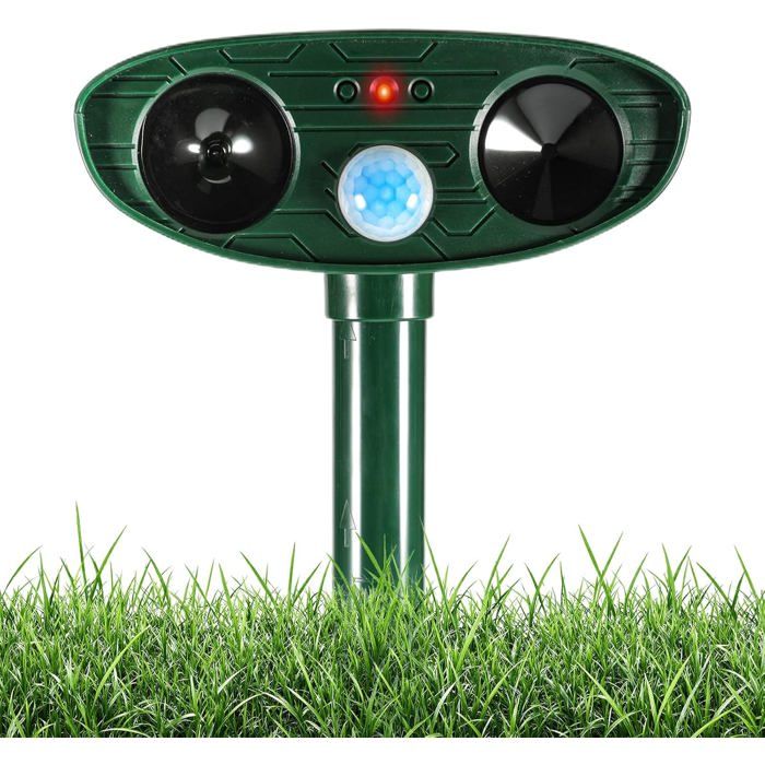 Répulsif à ultrasons pour chat - Répulsif solaire à ultrasons pour animaux - Répulsif extérieur étanche - Répulsif contre