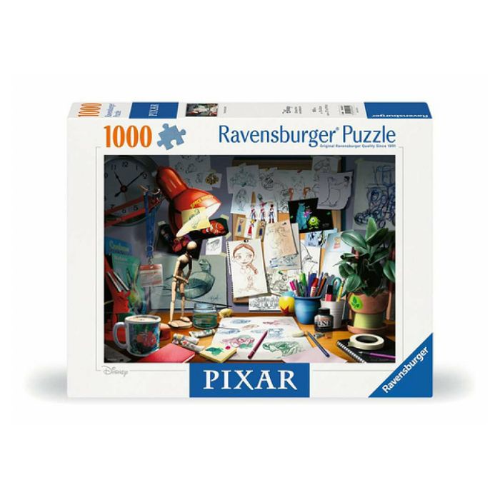 Puzzle 1000 pièces - RAVENSBURGER - 12000302 - Le bureau de lartiste (Disney/Pixar) - 70 x 50 cm - À partir de 14 ans