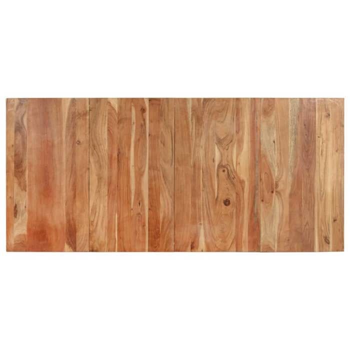 (NEW 2026)Table cuisine(Rectangle) SOLOMON Blanc Table de salle à manger - FAFA-TOP - Meuble de salon - 200x90x76 cm - Bois dacacia