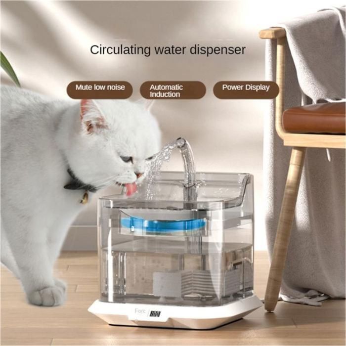 Distributeur DEau Intelligent pour Chats 3L Distributeur DEau Automatique pour Chiens et Chats Fontaine à Boire pour Animaux de