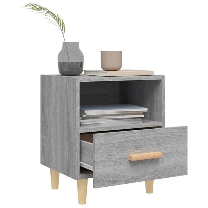 Table de lit - Gris - Armoire de chevet - 1 PC - Sonoma gris 40x35x47 cm T3749 Table de lit - Gris - Armoire de chevet - 1 PC - Sonoma gris 40x35x47 cm T3749