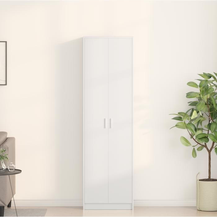 Vintage Cabinet chambre/Organisateur vêtements - Blanc - Armoire avec étagère Blanc 55x25x189cm - bois dingénierie _00999927