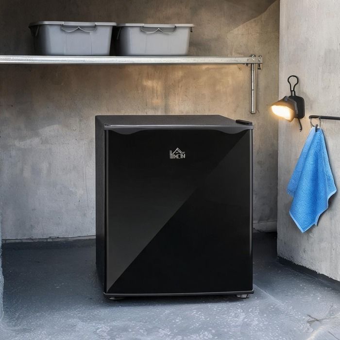 Congélateur coffre noir en acier 35 L 5 niveaux de température compact pour appartement ou bureau
