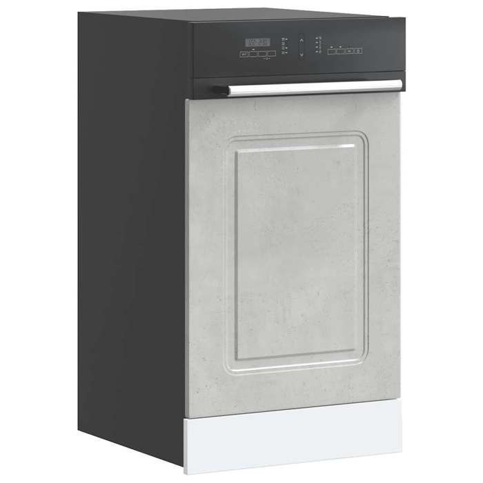 Gris Panneau de lave-vaisselle Kalmar gris béton 45x1 5x67 cm - Meuble Rangement LV37490