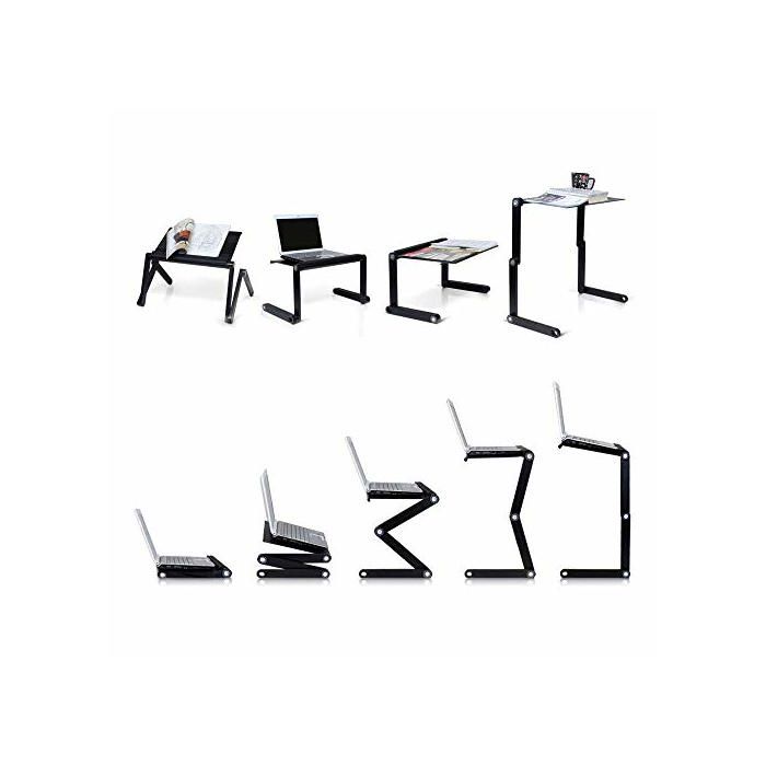 Lap desk / Table de lit - HUOLE - Modèle pliable - Réglable 360° - Alliage aluminium anti‑surchauffe - Support 18 kg