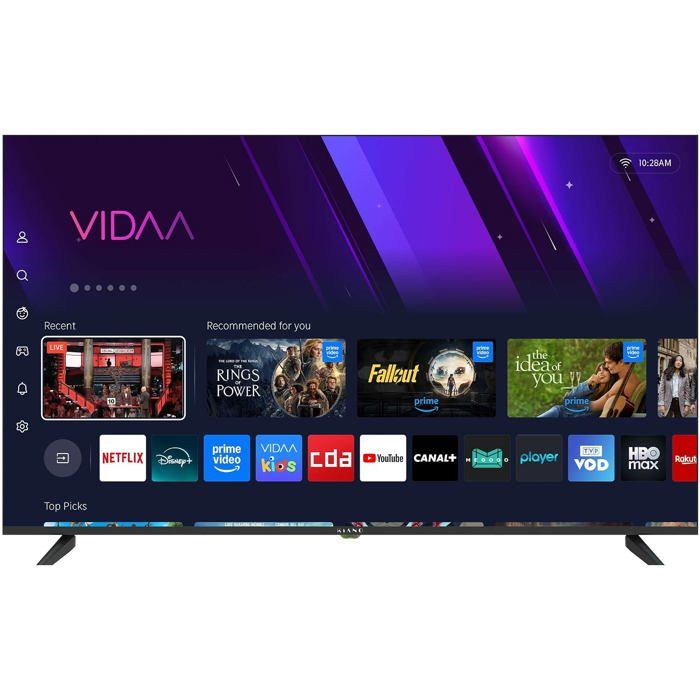 Téléviseur Smart 4K UHD 55 Elegance avec VIDAA OS HDR Dolby Digital Plus Wi Fi et triple tuner DVB T2 S2 C