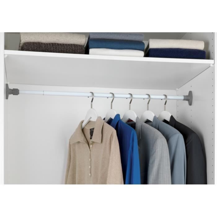 Barre penderie extensible Herkules - WENKO - Métal - Gris - 80-145cm Barre penderie extensible Herkules - WENKO - Métal - Gris - 80-145cm