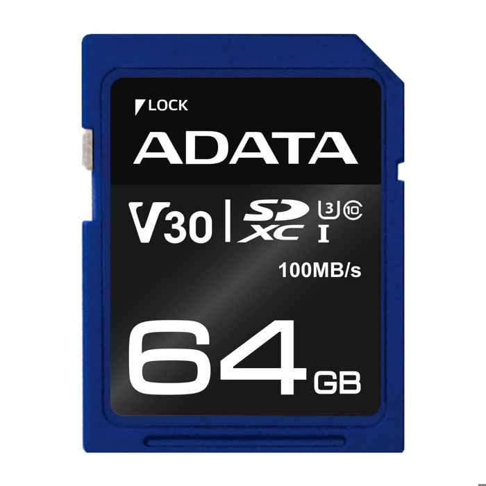 ADATA ASDX64GUI3V30S R mémoire flash SDXC UHS I Classe 10 Neuf - vue 3