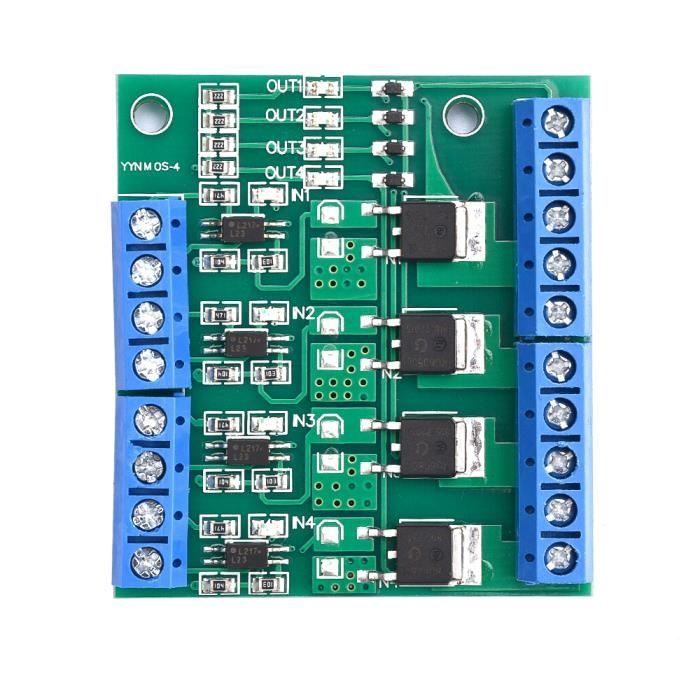 Modulo Driver PWM MOS FET A 4 Canali Oumefar - Amplificatore Per Apparecchiature Alta Potenza, 3-20V A 3.7-27VDC, 10A