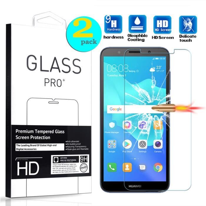 COPHONE® Pack 2 Verres Trempé Compatible Avec Huawei Y7P, Film De