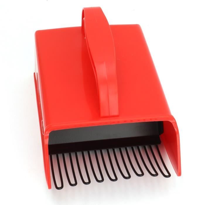 Cueilleur De Myrtilles Et Fruits Rouges Avec Peigne - Poignée Ergonomique, Bac Intégré, En Plastique PP Rouge - 10