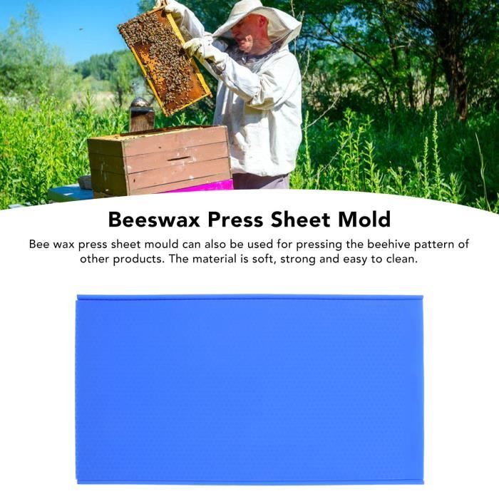 2 Pièces Feuilles De Cire D'abeille En Caoutchouc Naturel Moule De Presse De Cire D'abeille Bricolage Peigne En Caoutchouc Feuille De Base Bougie Faisant De La Cire Accessoire