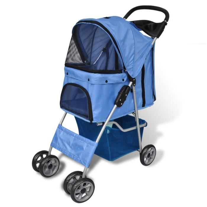 Poussette pour chiens Bleu TIP Cdiscount