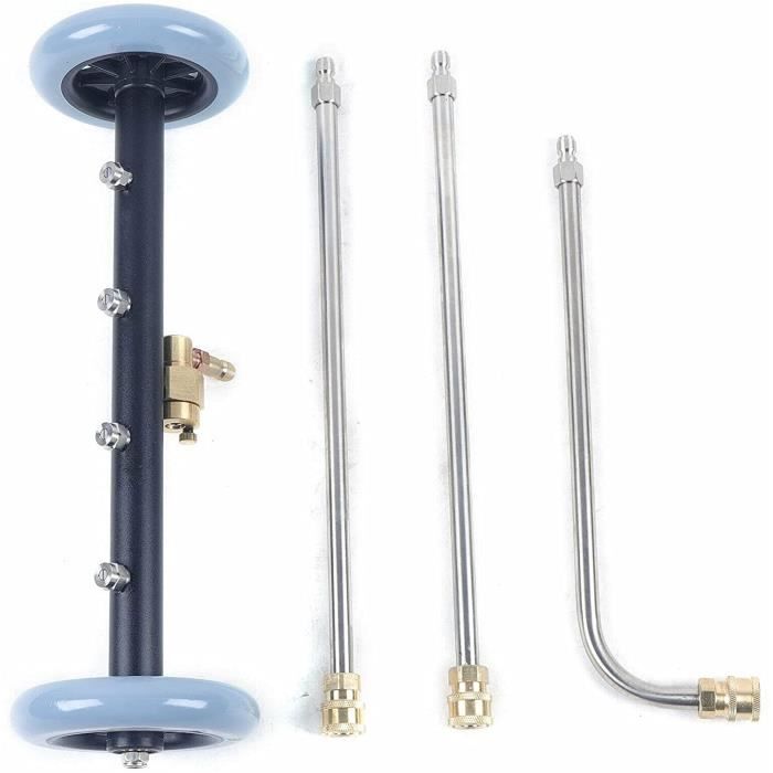 2 Rallonges Nettoyeur Haute Pression 32cm 4000 PSI - Acier Inoxydable, Connexion Rapide 1/4" Pour Karcher Et Autres