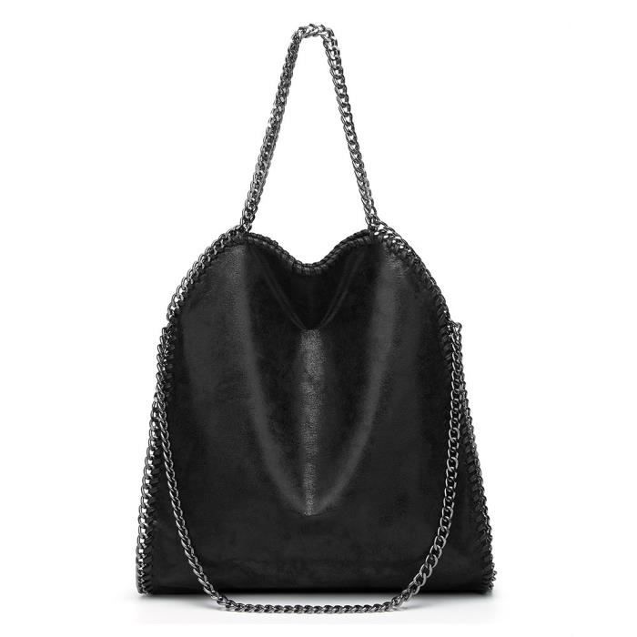 Sac a main noir sales avec chaine