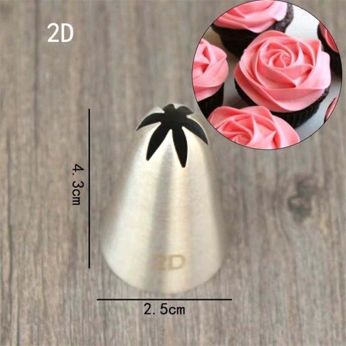 Douilles Glaçage DUORUI - Lot De 3 - Forme Herbe - Acier Inoxydable - Pour Décoration Gâteaux/Cupcakes