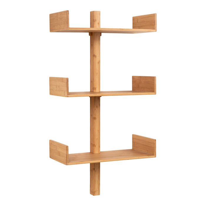 Étagère murale en bambou naturel 50 x 102 cm Étagère murale en bambou naturel 50 x 102 cm