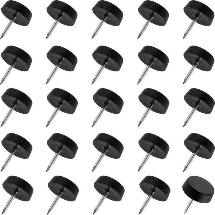 Lot De 4 Patins Glisseurs En Téflon Diamètre 30 Mm - À Clouer, Neuf