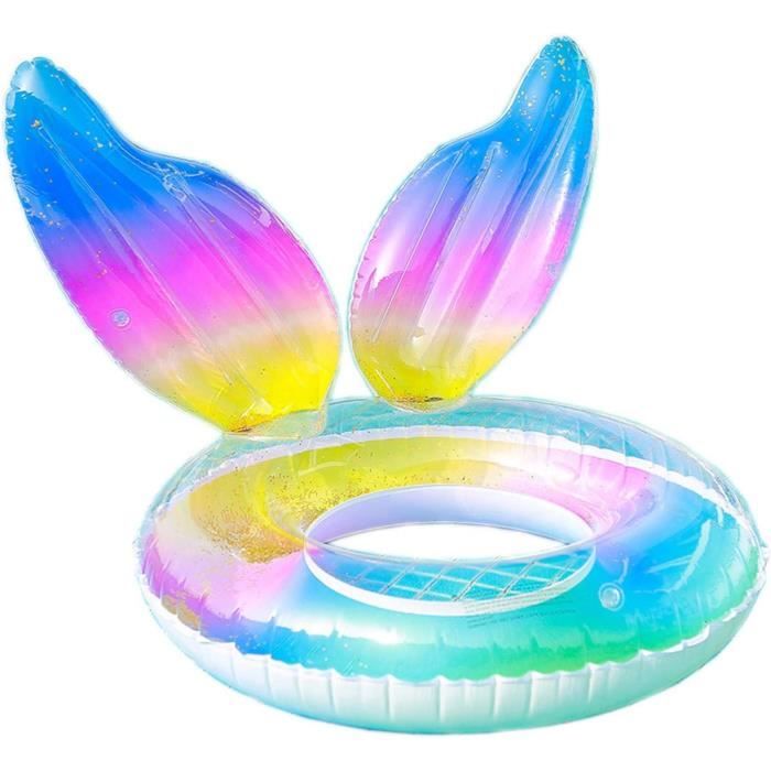 Bouée De Natation Gonflable Avec Poignée – Paillettes – 75 Cm + Ballon 36 Cm – Pour Adulte