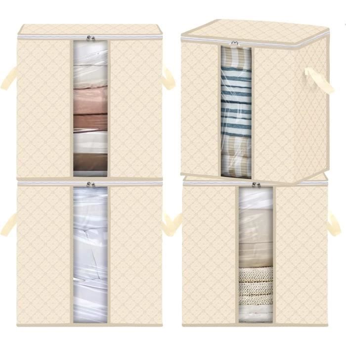 Lot De 6 Boîtes De Rangement, Boîtes De Rangement En Tissu, Bacs De Rangement Pliables, Boîtes À
