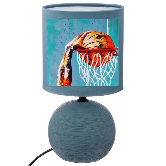 Lampe de chevet - BASKET - CAC 96 - Coton - Céramique - 60W - Personnalisable