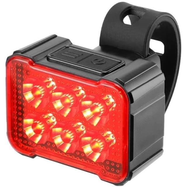 Vélo Lumière,HJ-056 RED--Feu Arrière De Vélo Ultra Lumineux À Led, 5 Modes D'éclairage, Rouge Et