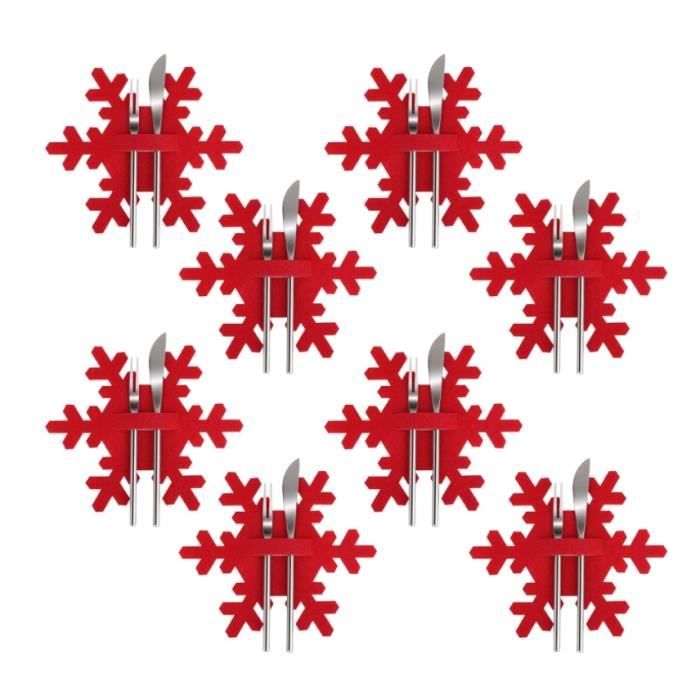 Porte Couverts Noel Porte-Couverts De Noël,12 Pièces Porte-couverts De Noël En Panier Repas Noel