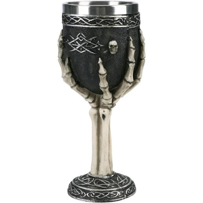 Chope à Bière Tête De Mort 3D Steampunk MIJOMA - 400 Ml, Insert Acier Inoxydable - Design Unique, Collection, Cadeau