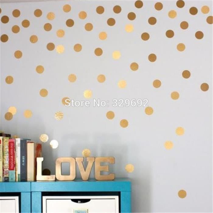 Modele 4cm X 52pcs Or Pois Sticker Adhesifs Muraux Bebe Autocollants Pepiniere Enfants Argent Polka Dots Enfants Stickers Muraux Achat Vente Stickers Cdiscount